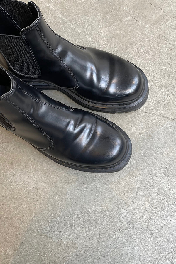 QUAD CHELSEA SIDE GOA LEATHER BOOTS / BLACK [SIZE: US10.0(28.0cm) USED]