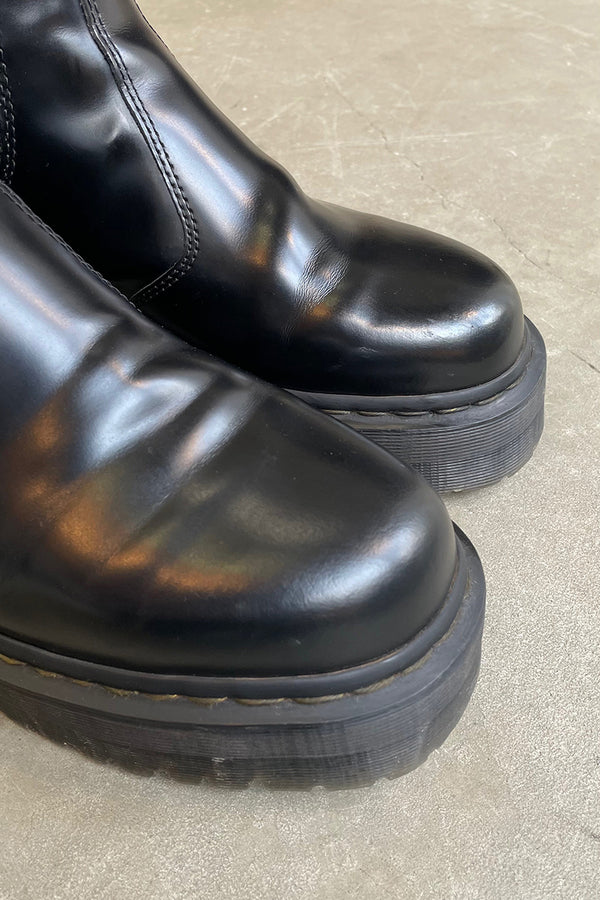 QUAD CHELSEA SIDE GOA LEATHER BOOTS / BLACK [SIZE: US10.0(28.0cm) USED]