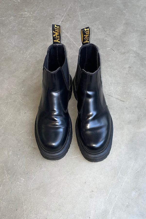 QUAD CHELSEA SIDE GOA LEATHER BOOTS / BLACK [SIZE: US10.0(28.0cm) USED]