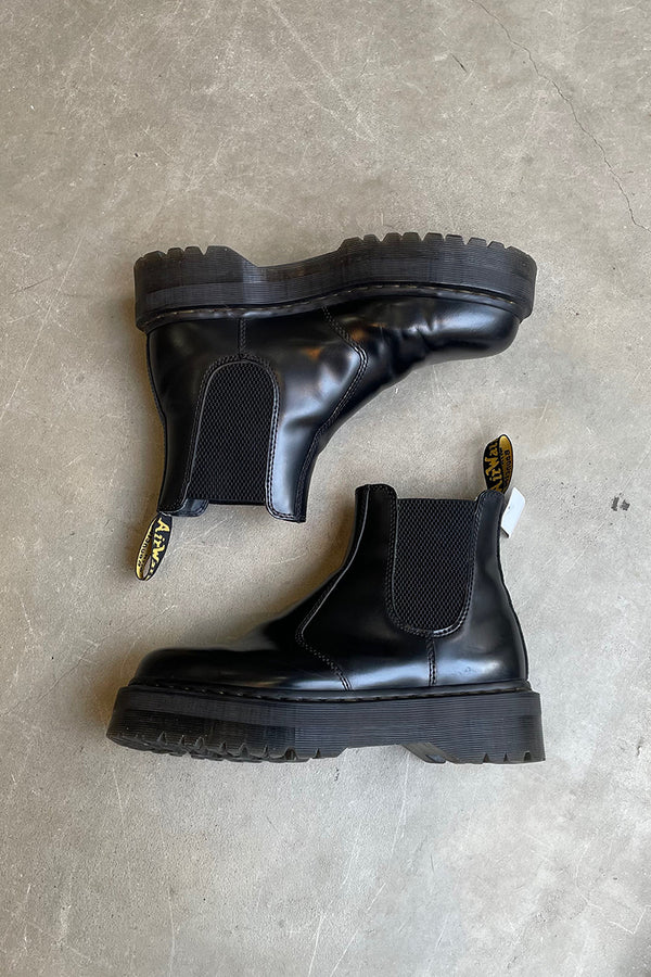 QUAD CHELSEA SIDE GOA LEATHER BOOTS / BLACK [SIZE: US10.0(28.0cm) USED]