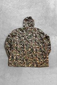 MADE IN USA 80'S DUCK HUNTER CAMO HANTING JACKET / CAMO [SIZE: L USED]