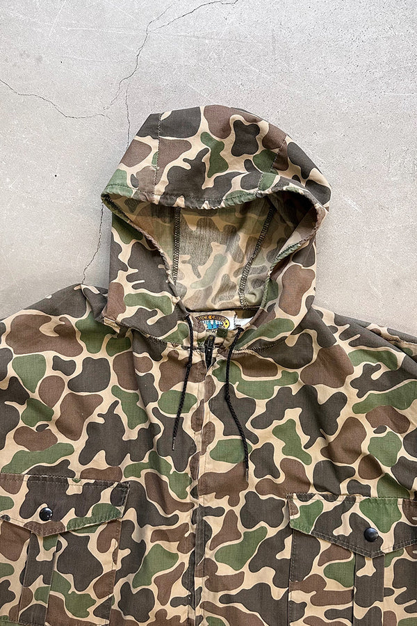 MADE IN USA 80'S DUCK HUNTER CAMO HUNTING JACKET / CAMO [SIZE: L USED]