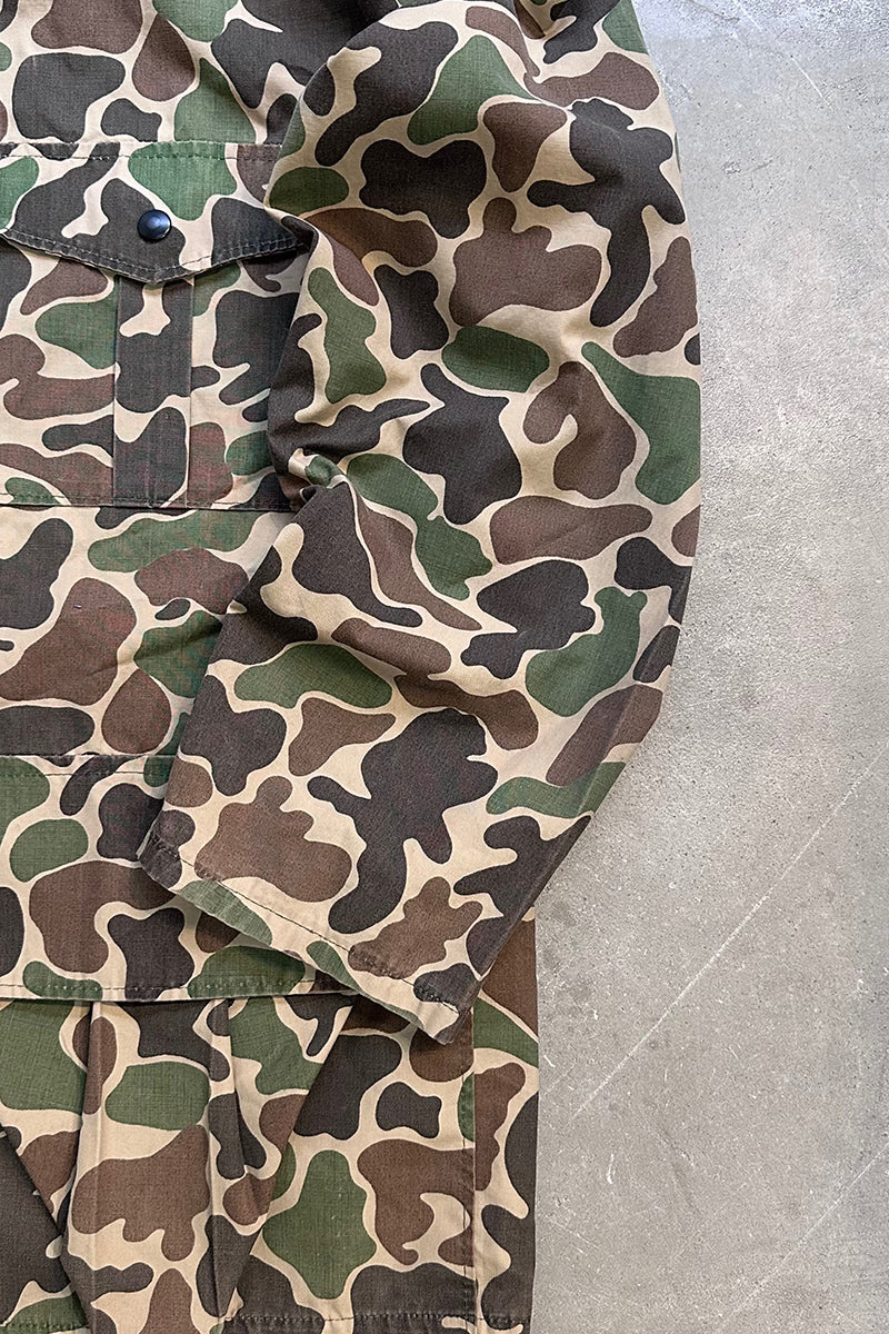 MADE IN USA 80'S DUCK HUNTER CAMO HUNTING JACKET / CAMO [SIZE: L USED]