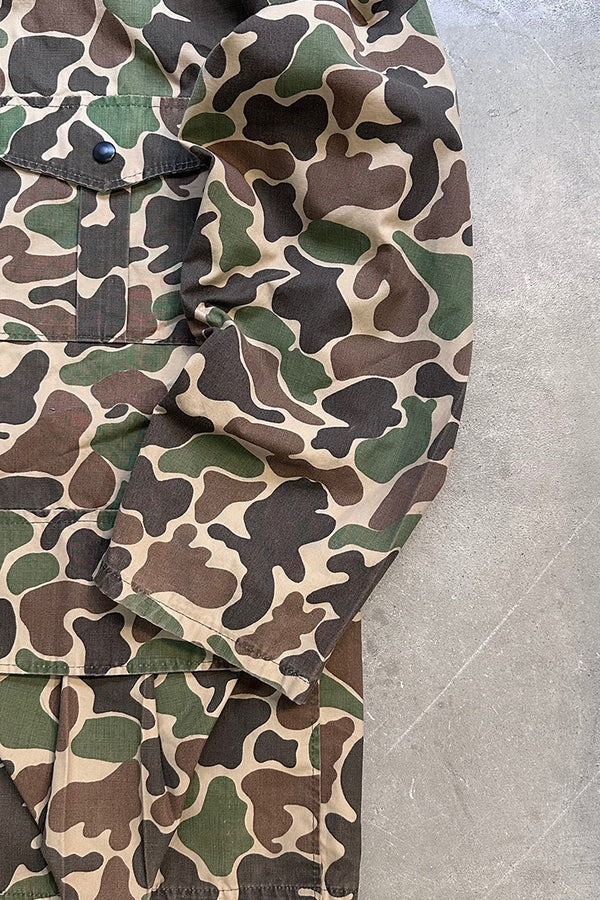MADE IN USA 80'S DUCK HUNTER CAMO HUNTING JACKET / CAMO [SIZE: L USED]