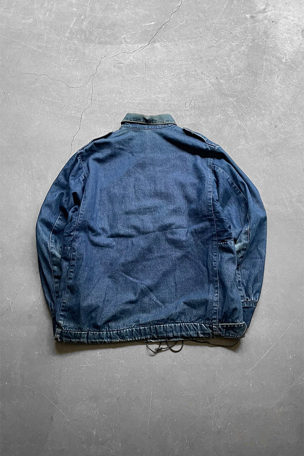 MADE IN BRITISH CROWN (UK) 80'S PULLOVER DENIM SHIRT JACKET / INDIGO [SIZE: M USED]