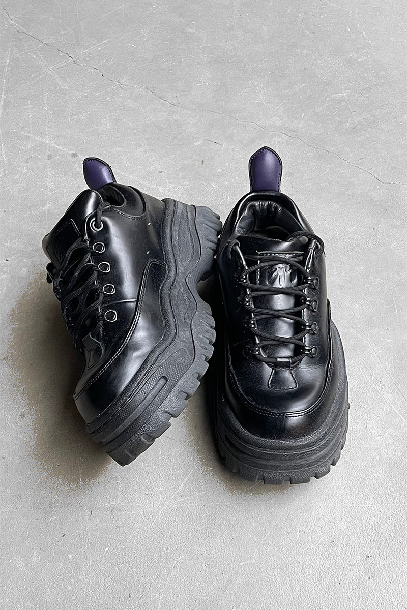 ANGEL LEATHER SNEAKERS / BLACK [SIZE: EU39 (approx. 24.5cm) USED]