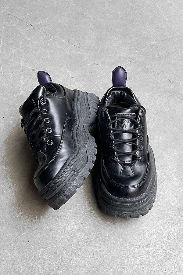 ANGEL LEATHER SNEAKERS / BLACK [SIZE: EU39 (approx. 24.5cm) USED]