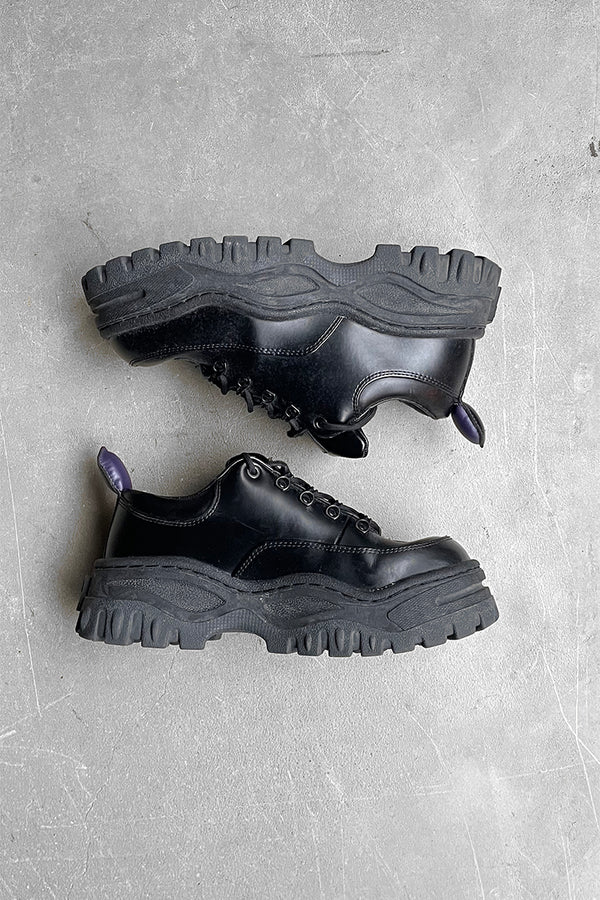 ANGEL LEATHER SNEAKERS / BLACK [SIZE: EU39 (approx. 24.5cm) USED]