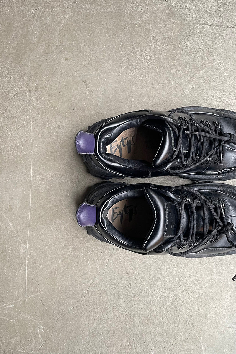 ANGEL LEATHER SNEAKERS / BLACK [SIZE: EU39 (approx. 24.5cm) USED]