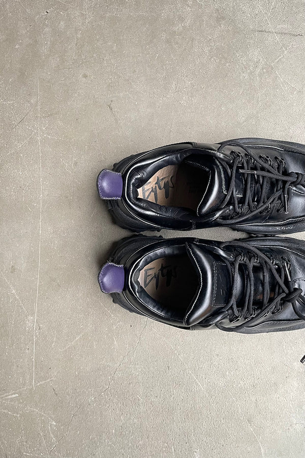 ANGEL LEATHER SNEAKERS / BLACK [SIZE: EU39 (approx. 24.5cm) USED]
