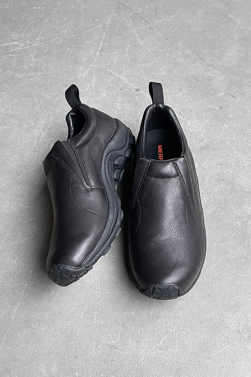 LEATHER SLIPON SNEAKERS / BLACK [SIZE: US9.0 (27.0cm相当) USED]