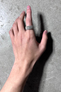 925 SILVER MESH RING / SILVER [SIZE: 20号相当 USED]