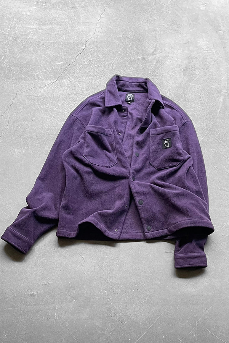 POLAR FLEECE CLIMBER SHIRT / PURPLE [SIZE: M USED]