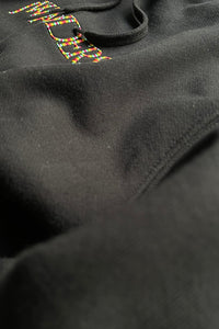 MADE IN PORTUGAL 19AW EMBROIDERY SWEAT HOODIE / BLACK [SIZE: S USED]