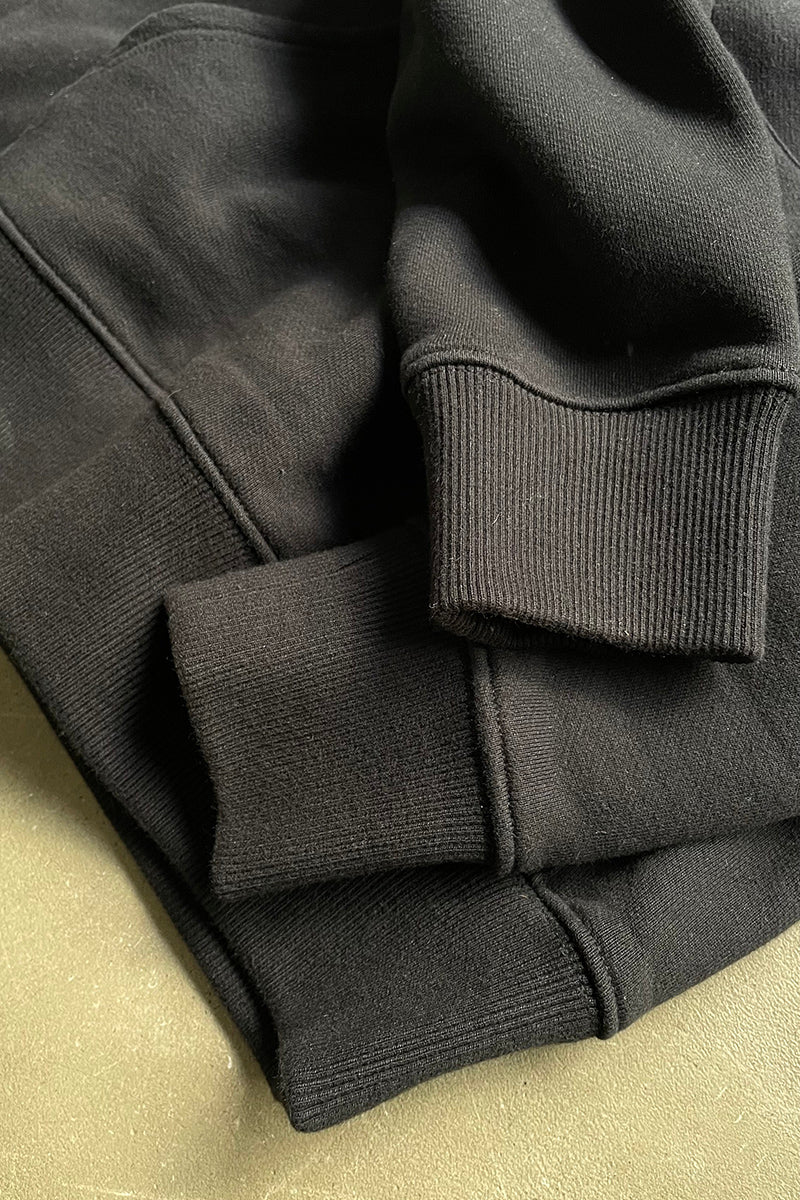MADE IN PORTUGAL 19AW EMBROIDERY SWEAT HOODIE / BLACK [SIZE: S USED]
