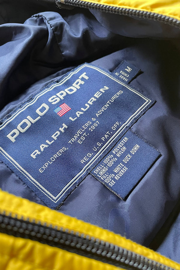 90'S DOWN JACKET / YELLOW [SIZE: M USED]