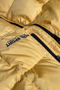 90'S DOWN JACKET / YELLOW [SIZE: M USED]