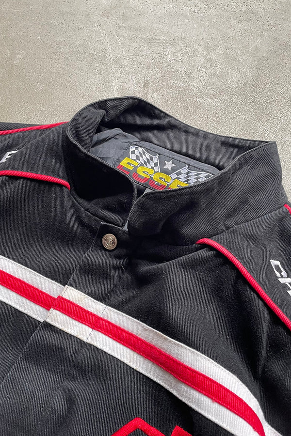 90'S CHEVROLET RACING JACKET / BLACK [SIZE: L USED]