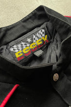 画像をギャラリービューアに読み込む, 90&#39;S CHEVROLET RACING JACKET/ BLACK [SIZE: L USED]
