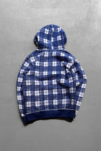 画像をギャラリービューアに読み込む, CHECK PRINT SWEAT HOODIE / BLUE [SIZE: S USED]
