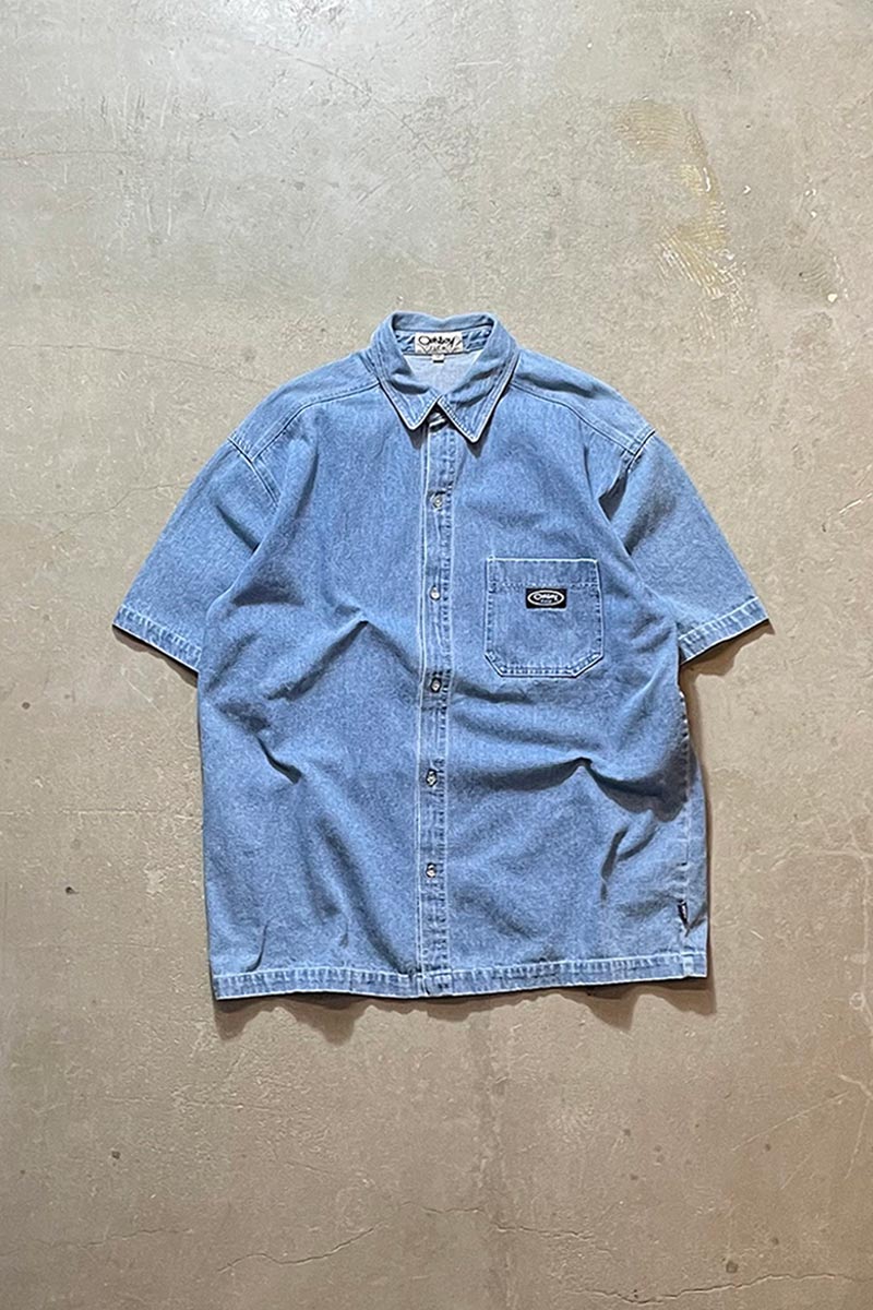 90'S S/S DENIM SHIRT / INDIGO [SIZE: M USED]