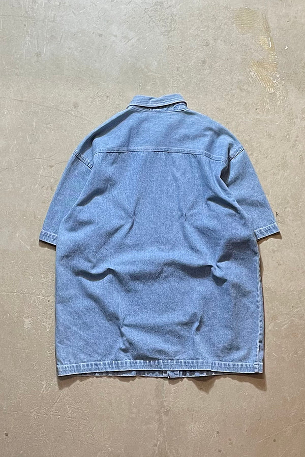90'S S/S DENIM SHIRT / INDIGO [SIZE: M USED]