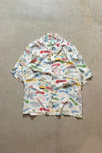 画像をギャラリービューアに読み込む, 90&#39;S S/S HAWAIIAN PATTERN RAYON SHIRT / WHITE [SIZE: L USED]
