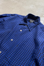 画像をギャラリービューアに読み込む, 90&#39;S L/S SHADOW GINGHAM CHECK SHIRT / BLACK [SIZE: S USED]
