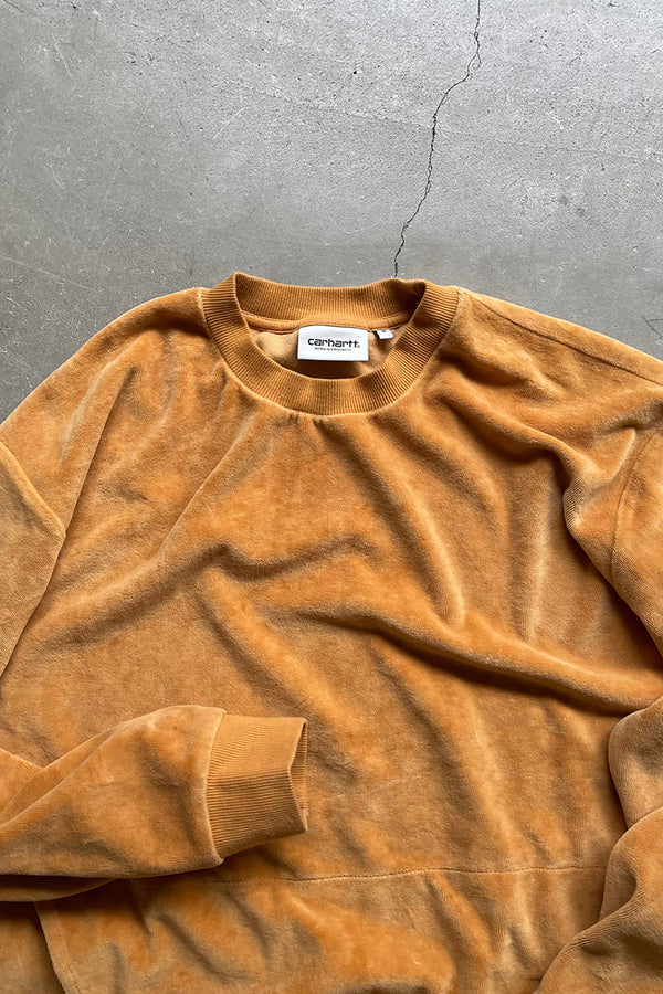 VELOUR SWEATSHIRT / BEIGE [SIZE: M USED]