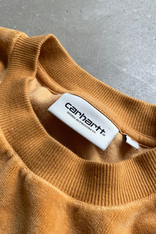 VELOUR SWEATSHIRT / BEIGE [SIZE: M USED]