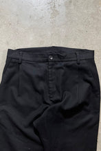 画像をギャラリービューアに読み込む, WOOL TUCK SLACKS PANTS / BLACK [SIZE: 1 USED]
