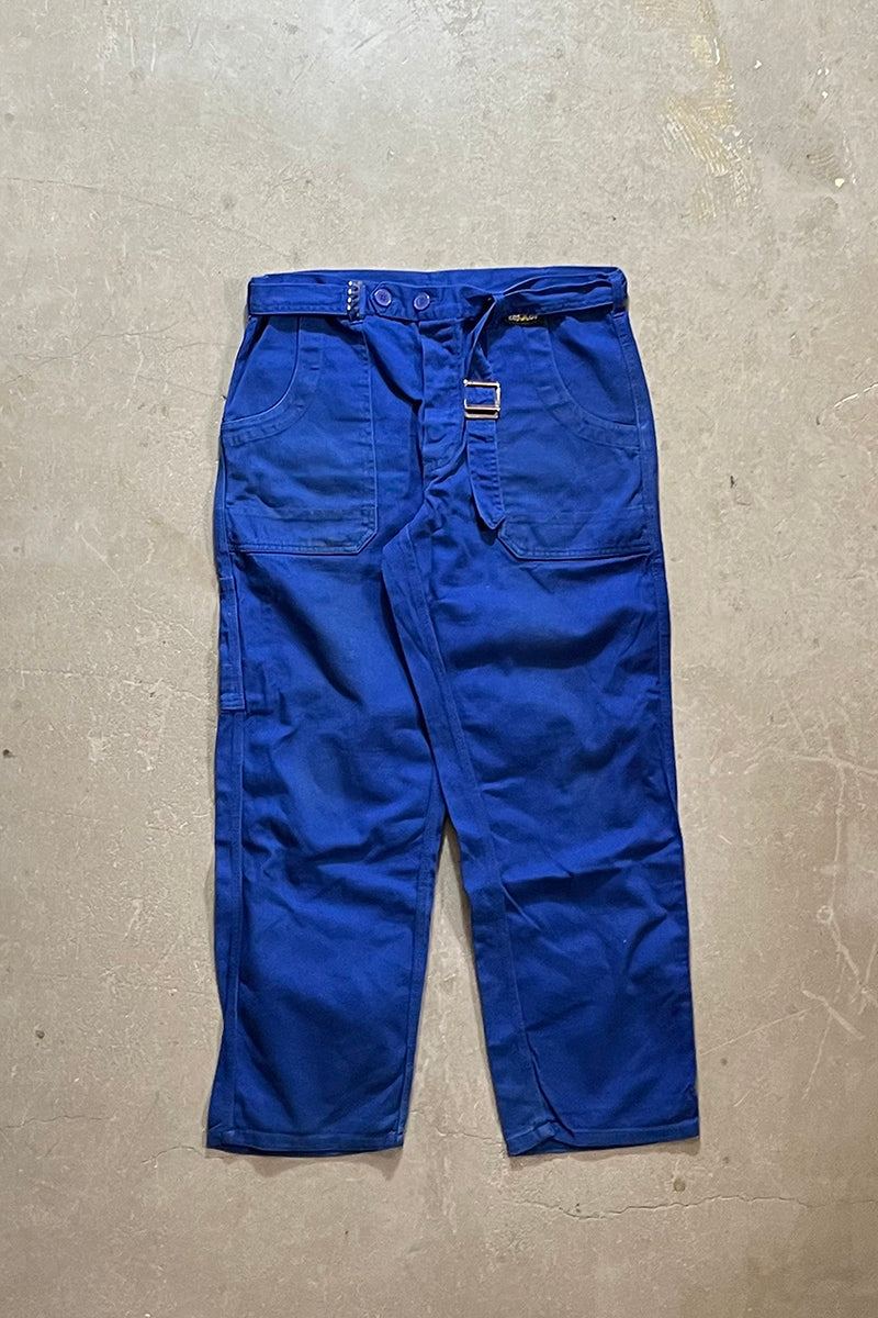 EURO WORK PANTS W/BELT / BLUE [SIZE: 50 USED]