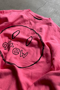 STETCH MASCOT CREWNECK SWEATSHIRT / PINK [SIZE: S USED]