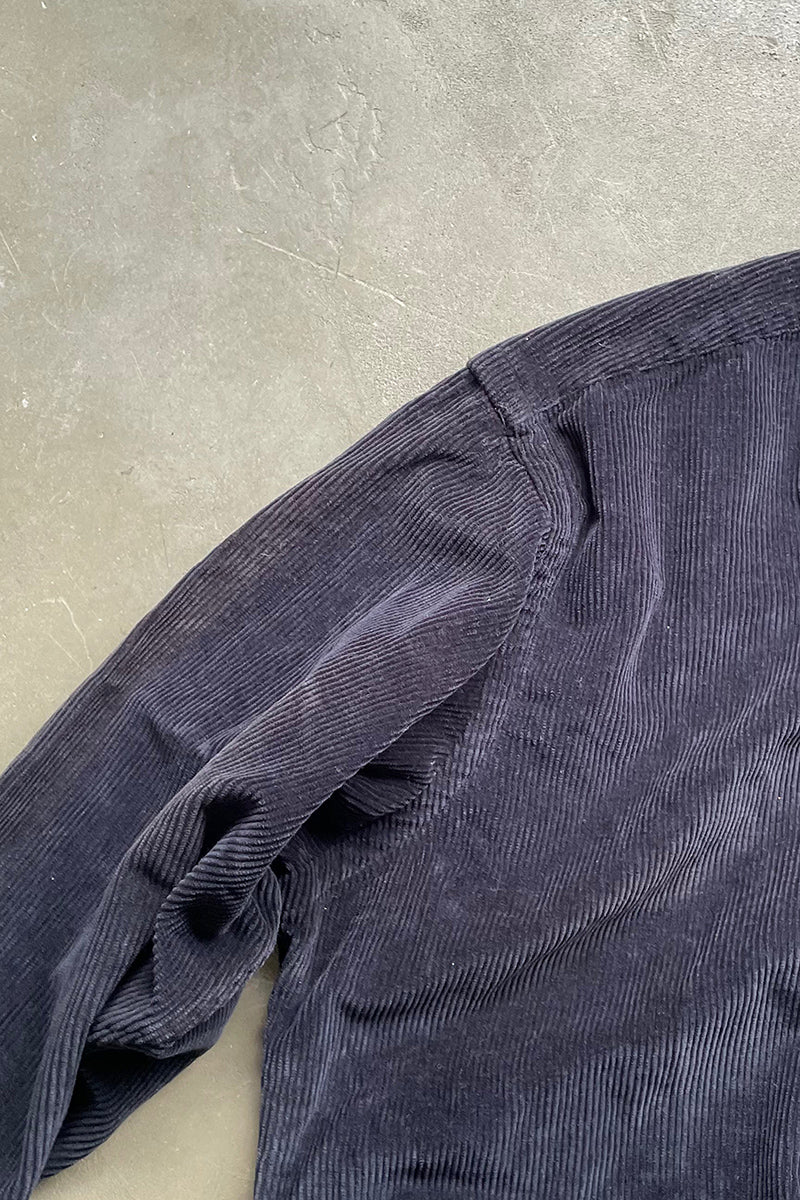 90'S L/S BD CORDUROY SHIRT / NAVY [SIZE: M USED]