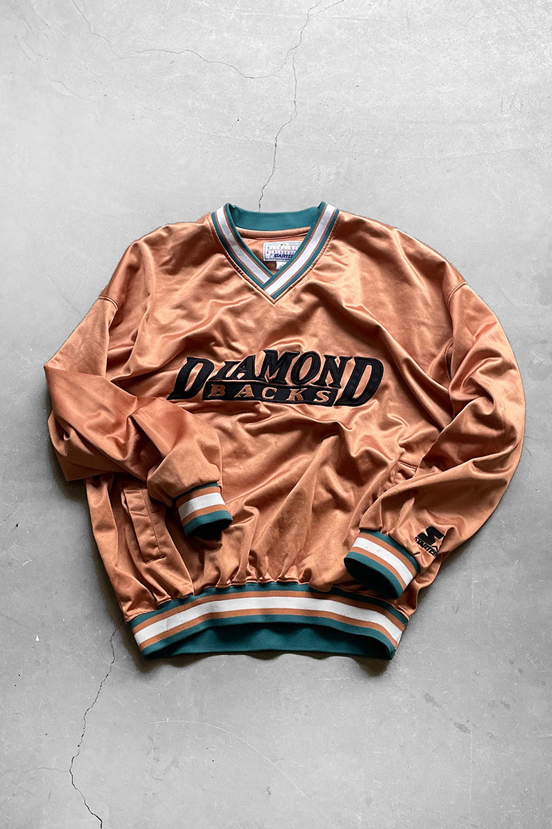 90'S DIAMONDBACKS V NECK GAME SWEATSHIRTS / GOLD [SIZE: L USED]