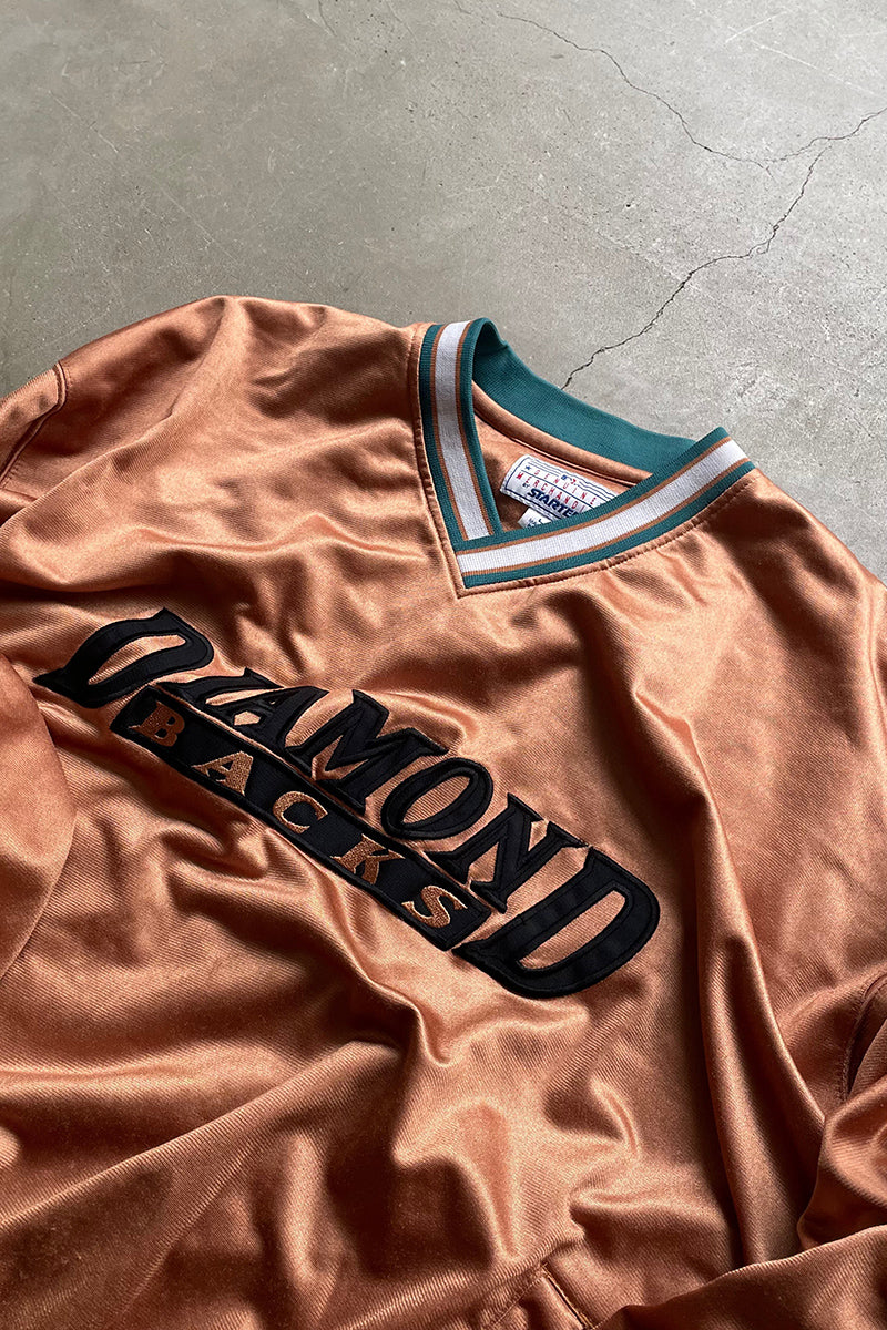 90'S DIAMONDBACKS V NECK GAME SWEATSHIRTS / GOLD [SIZE: L USED]