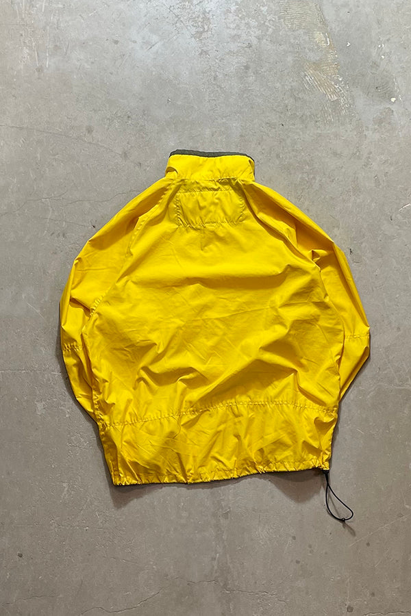 90'S PULLOVER HALF ZIP NYLON JACKET / YELLOW [SIZE: L USED]