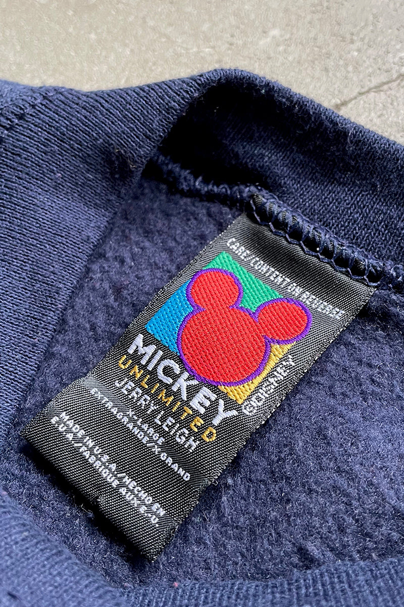 MADE IN USA 90'S MICKEY PRINT SWEATSHIRT / BLACK [SIZE: XL USED]