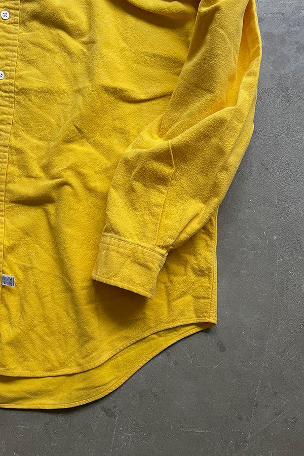 90'S BD COTTON SHIRT / YELLOW [SIZE: L USED]
