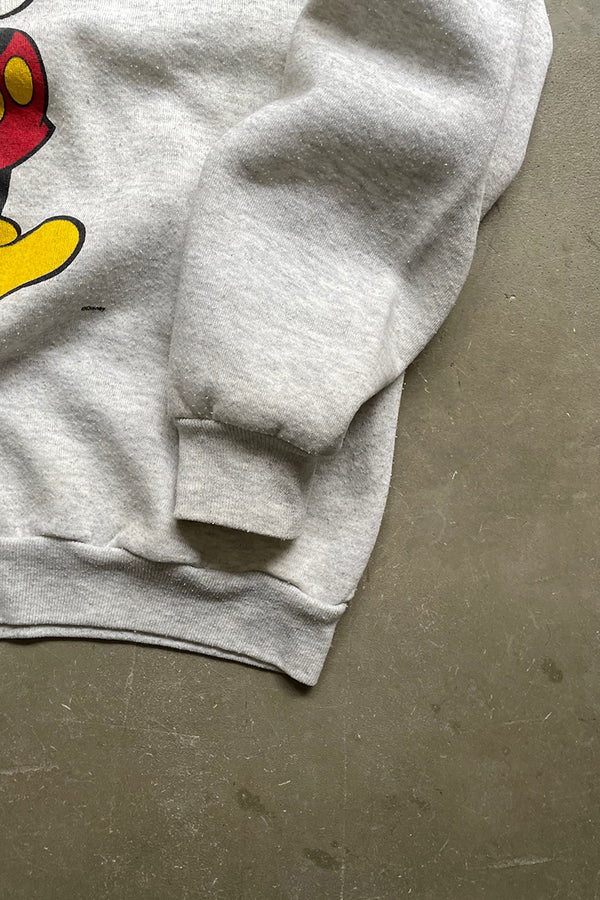 MADE IN USA 90'S MICKEY SWEATSHIRT / GRAY [SIZE: XL USED]