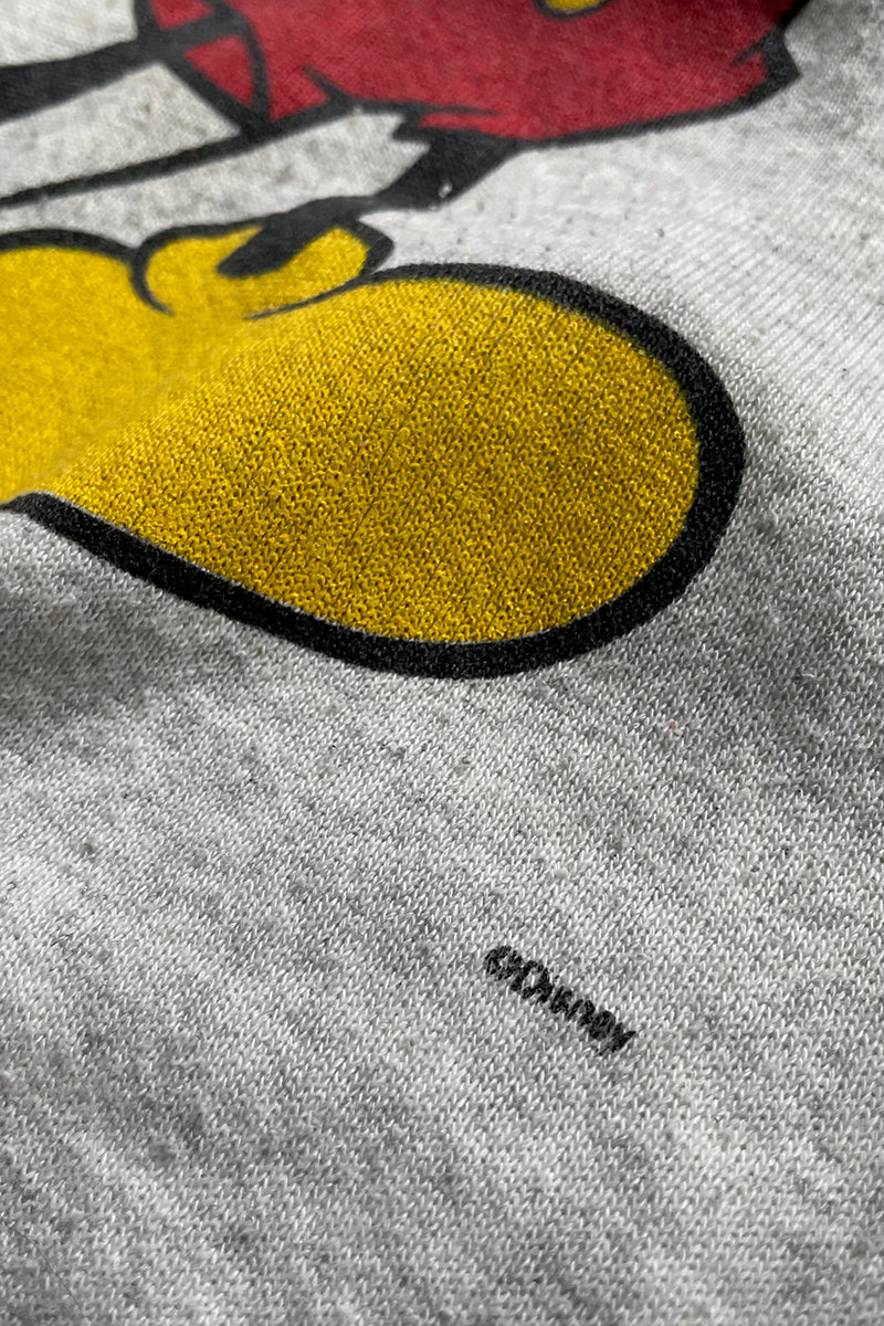 MADE IN USA 90'S MICKEY SWEATSHIRT / GRAY [SIZE: XL USED]