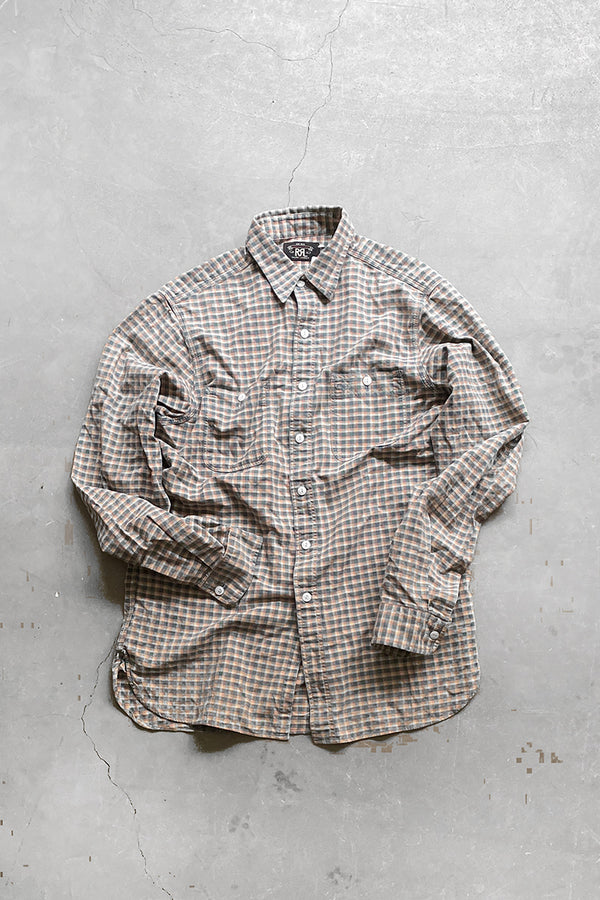L/S CHECK SHIRT / CHECK [SIZE: M USED]