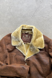 VEGAN SHEARLING JACKET / BROWN [SIZE: L USED]