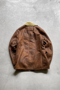 VEGAN SHEARLING JACKET / BROWN [SIZE: L USED]