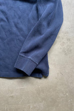 画像をギャラリービューアに読み込む, MADE IN USA 90&#39;S HALF ZIP COTTON KNIT SWEATER  / NAVY [SIZE: M USED]
