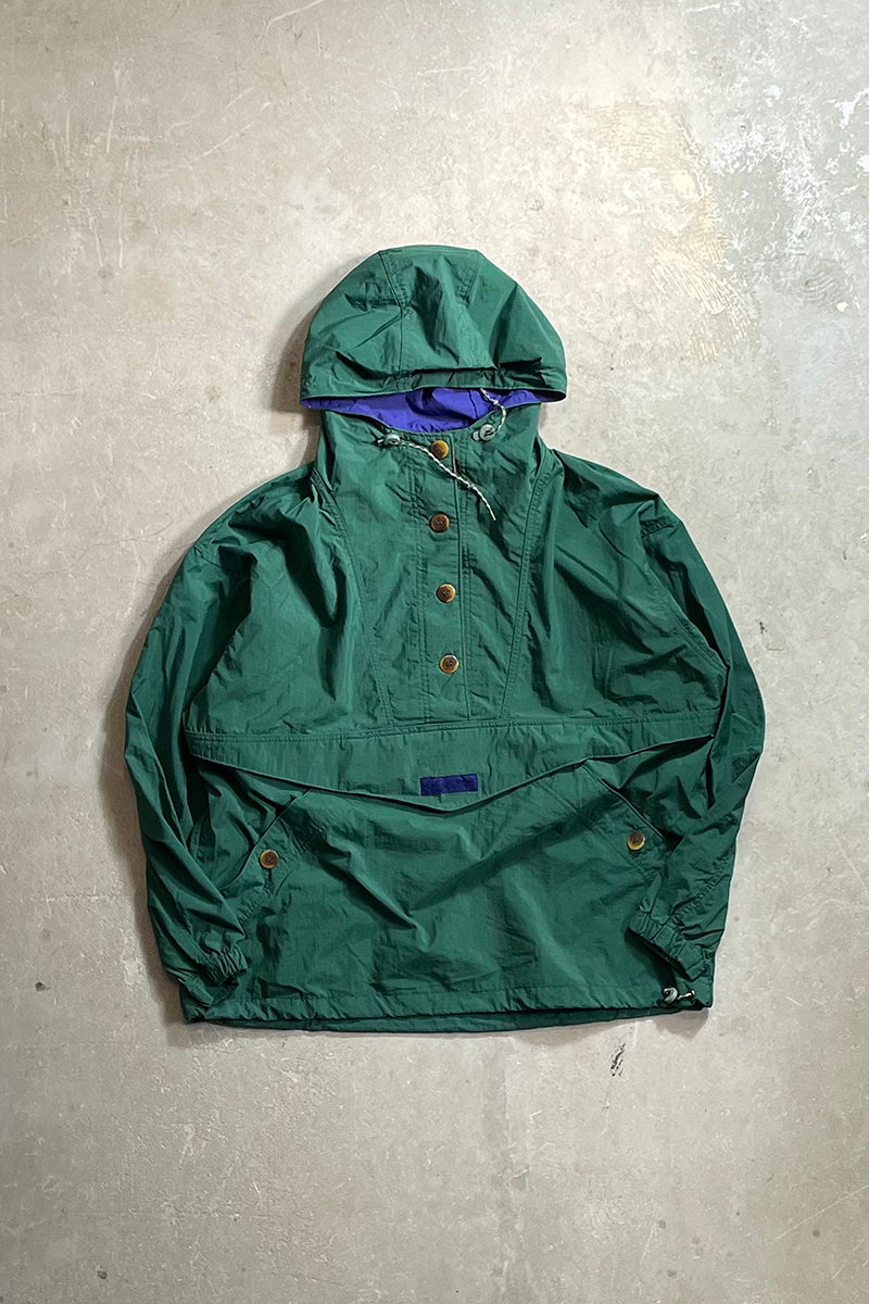 90'S NYLON HOODIE JACKET / GREEN [SIZE: M USED]