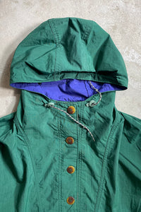 90'S NYLON HOODIE JACKET / GREEN [SIZE: M USED]