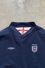 画像をギャラリービューアに読み込む, Y2K EARLY 00&#39;S ENGLAND NATIONAL TEAM PULLOVER FLEECE SHIRT / NAVY [SIZE: L USED]
