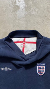 Y2K EARLY 00'S ENGLAND NATIONAL TEAM PULLOVER FLEECE SHIRT / NAVY [SIZE: L USED]