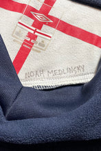 画像をギャラリービューアに読み込む, Y2K EARLY 00&#39;S ENGLAND NATIONAL TEAM PULLOVER FLEECE SHIRT / NAVY [SIZE: L USED]
